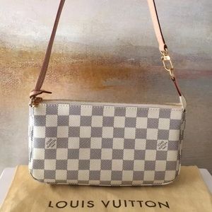 Authentic Louis Vuitton Damier Azur Pochette